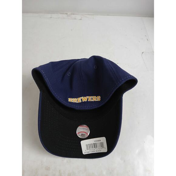 NWT New Era Unisex Milwaukee Brewers Junior Team 39THIRTY Cap,yellow/navy-OS - Picture 3 of 4